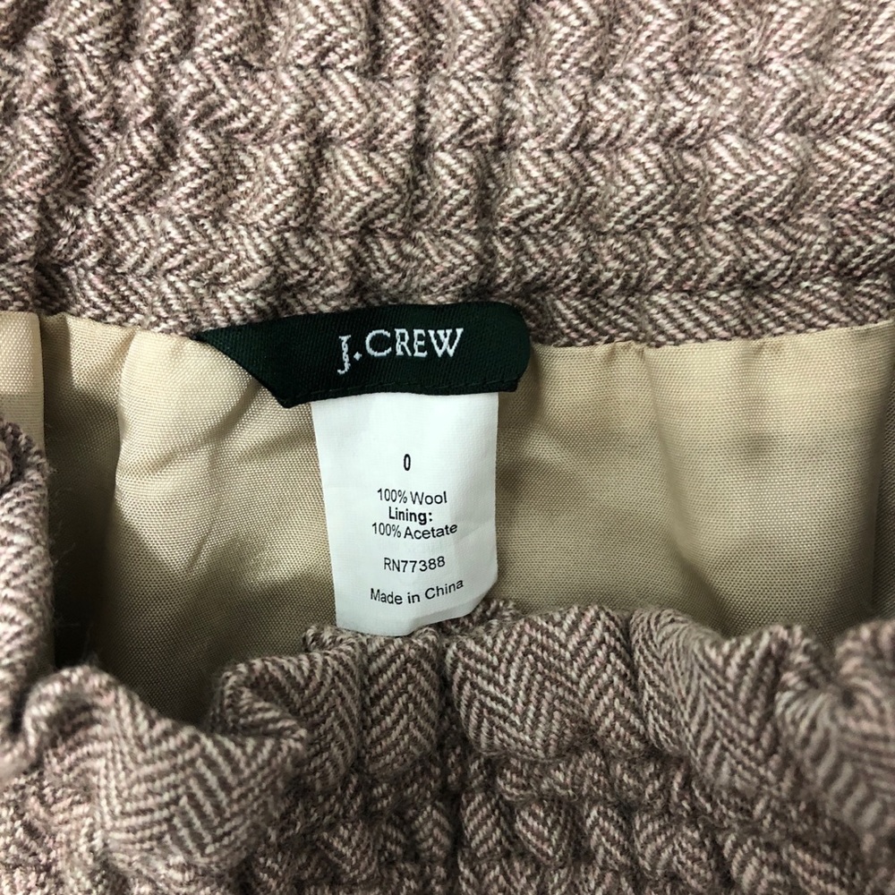 J. Crew herringbone bell skirt in taupe size 0 - Picture 5 of 5